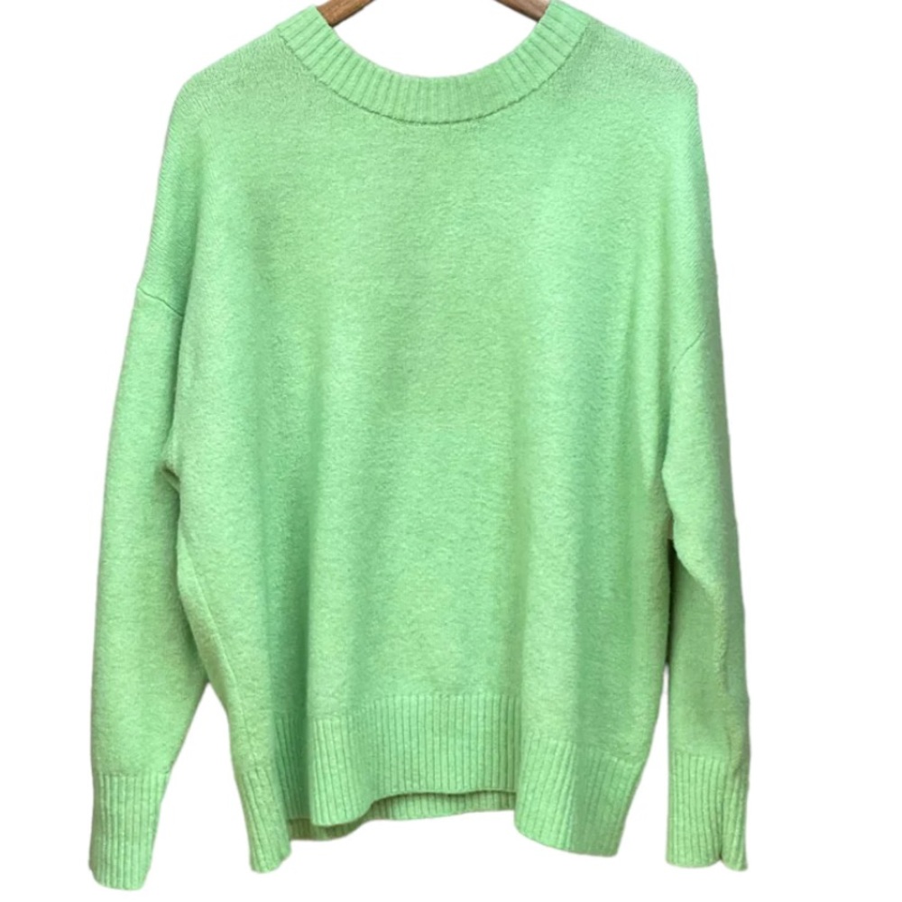 Ava & Viv Lime Green Crewneck Pullover Sweater 3X